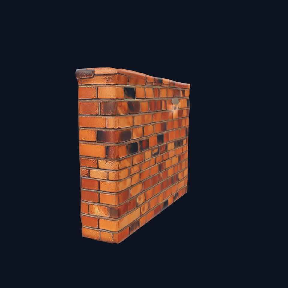 Rustic Brick Wall model pack